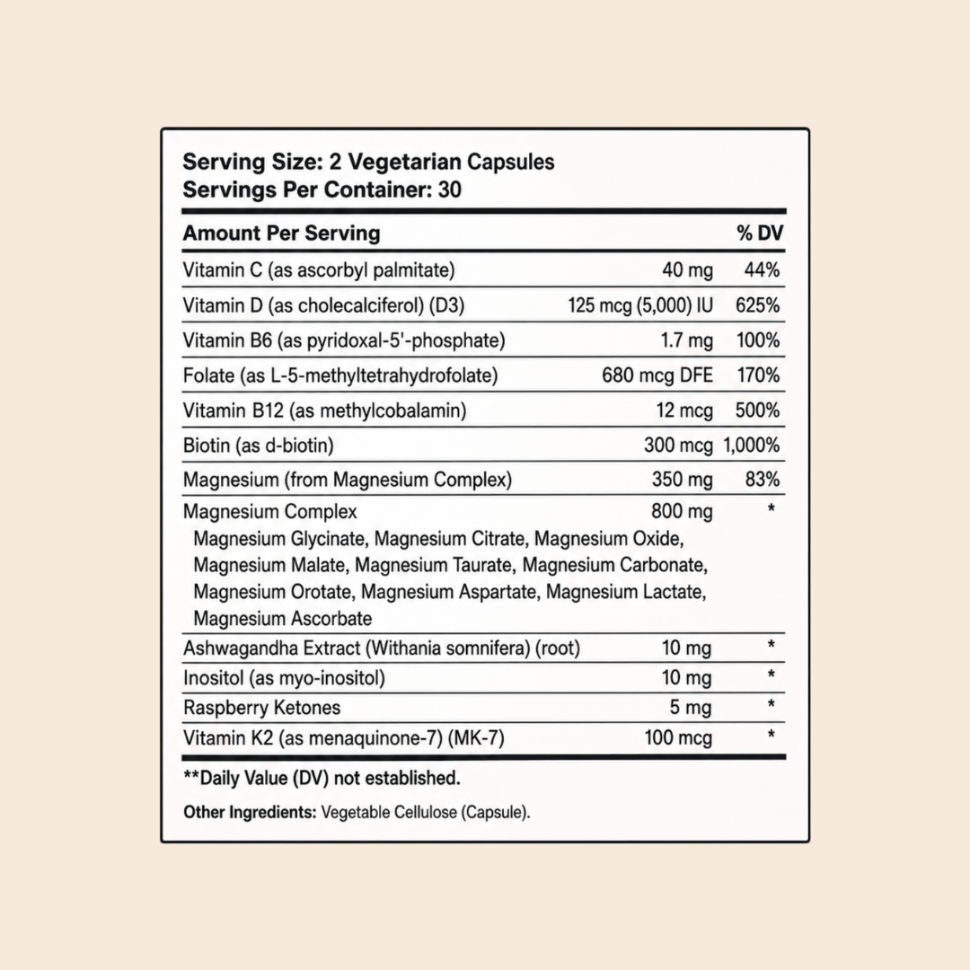 NutraGlow 20-in-1 Magnesium Complex for Women